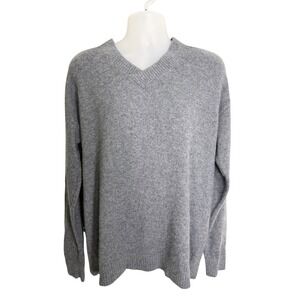 Banana Republic Heritage Collection Sweater Mens Size XL Gray Alpaca Classic V